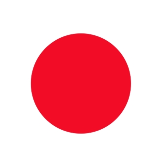 Intermat 2024 drapeau du Japon, taille carrée