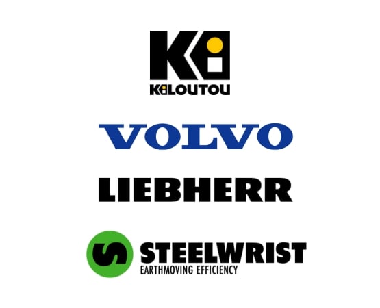 Logos Kiloutou, Volvo, Steelwrist, Liebherr