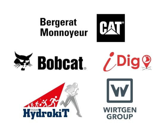 Bergerat Monnoyeur, Cat, HydrokiT, Wirtgen group, idig logos