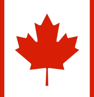 Intermat 2024 drapeau canadien format carré