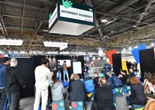 Audience attending a demonstration at Intermat Academy