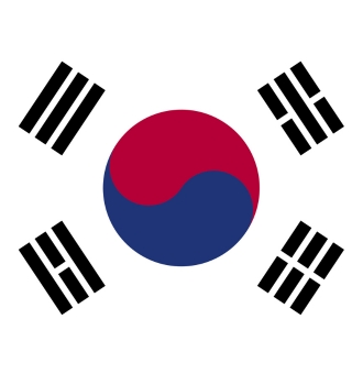 Intermat 2024 drapeau de la Corée du Sud taille carrée