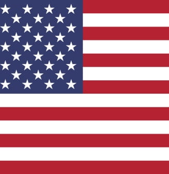 Intermat 2024 drapeau des Etats-Unis format carré