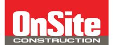ON SITE CONSTRUCTION logo