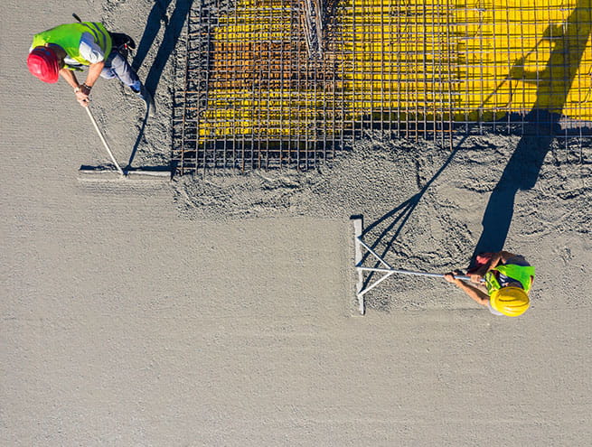 Chantier de béton et de ciment